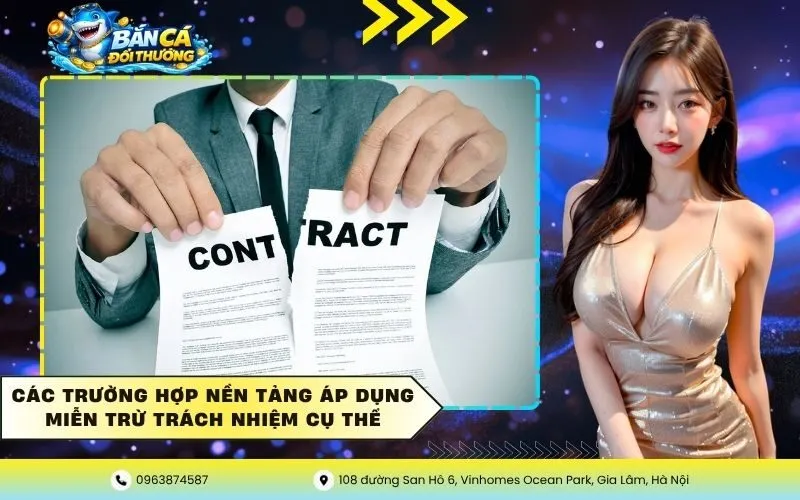 Các Trường Hợp Nền Tảng Áp Dụng Miễn Trừ Trách Nhiệm Cụ Thể