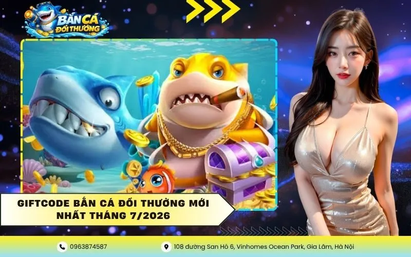 Giftcode Bắn Cá Đổi Thưởng Mới Nhất Tháng 7/2026